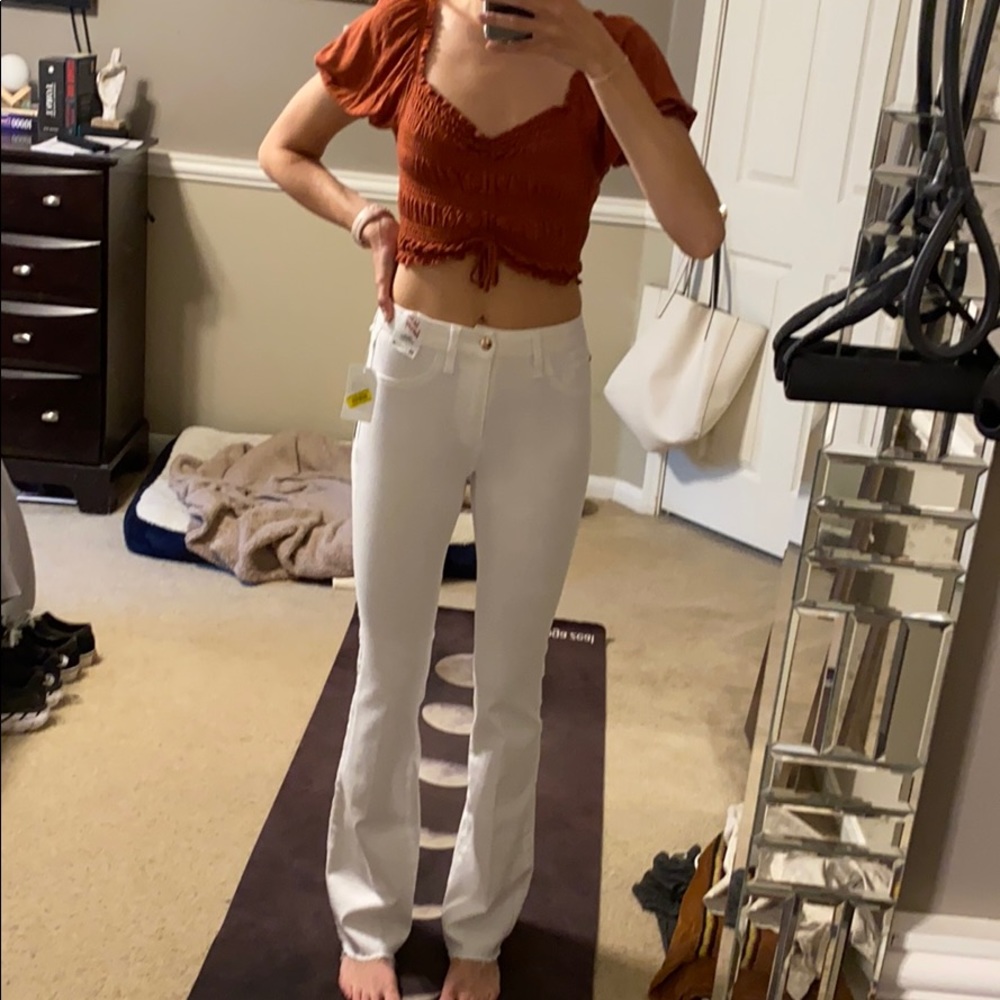 Joe’s Jeans White flare stretch jeans